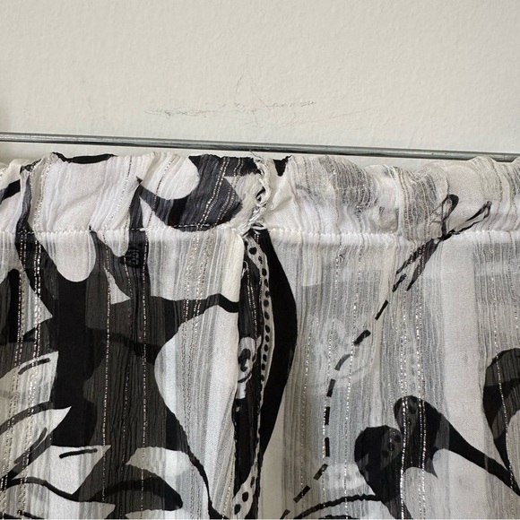 Amir Slama 100% Silk Floral Wide Leg Sheer Pants Size XS - Picture 9 of 11